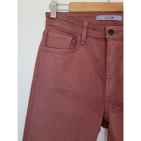 Joe’s Skinny Jeans Womens Size 28 Rust Brown Coated Saddleback High Rise Denim - Picture 4 of 11